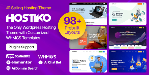 Hostiko – Hosting WordPress & WHMCS Theme 1.0.0