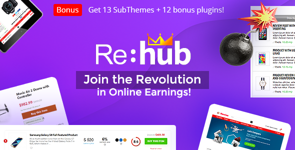 REHub – Price Comparison, Multi Vendor Marketplace WordPress Theme 1.0.0