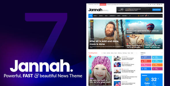Jannah 1.0.0 – Newspaper Magazine News BuddyPress WordPress Theme