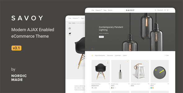 Savoy – Minimalist AJAX WooCommerce Theme 10.7