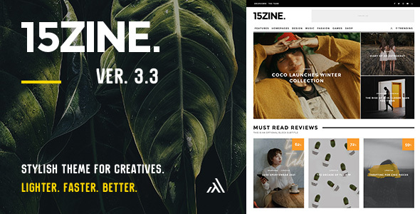 15Zine 1.0.0 – Magazine Newspaper Blog News WordPress Theme