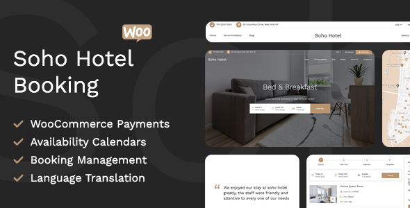 Soho Hotel Booking Calendar For WordPress 1.0.0