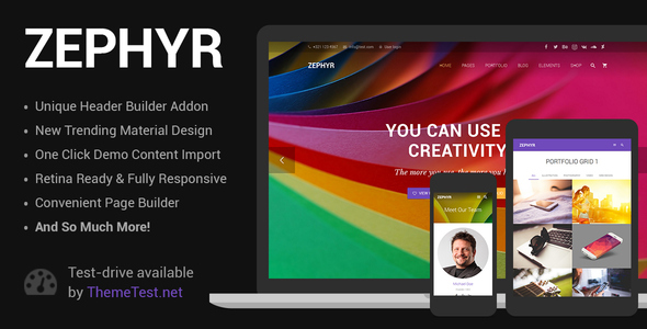 Zephyr 8.43.1 – Material Design Theme