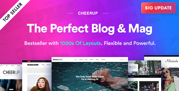 CheerUp 6.9 – Food, Blog & Magazine for WordPress