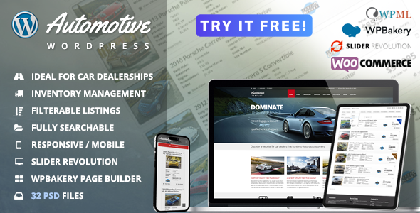 Automotive Car Dealership Business WordPress Theme 13.4