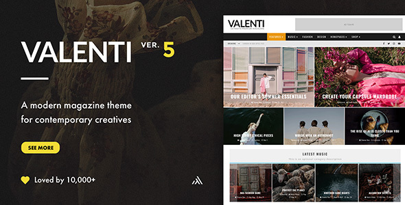 Valenti – WordPress HD Review Magazine News Theme 5.7.0