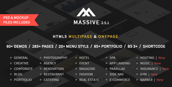 Massive – Responsive Multi-Purpose HTML5 Template 2.2