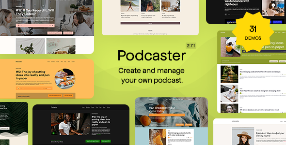 Podcaster – Multimedia WordPress Theme 6.9