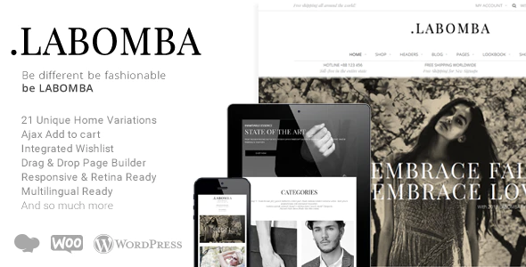 Labomba 1.0.0 – Responsive Multipurpose WordPress Theme