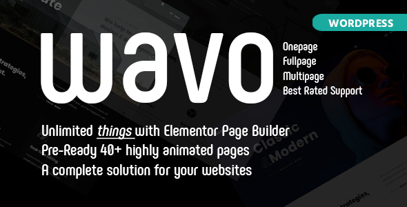 Wavo – Creative Portfolio & Agency Theme 1.0.0