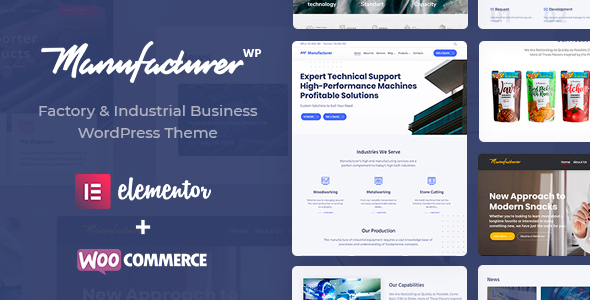 Manufacturer – Factory and Industrial WordPress Theme 1.0.0