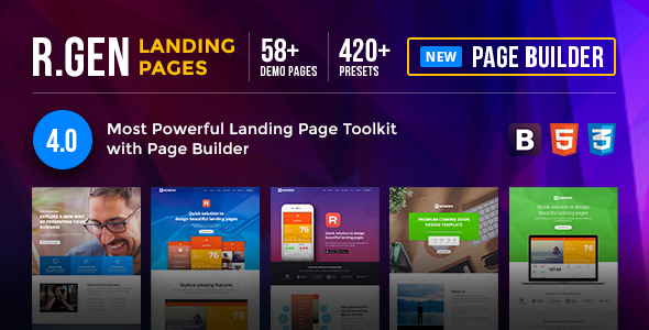 RGen 1.0.0 – HTML Landing Pages with Builder