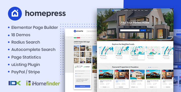 HomePress 1.0.0 – Real Estate WordPress Theme