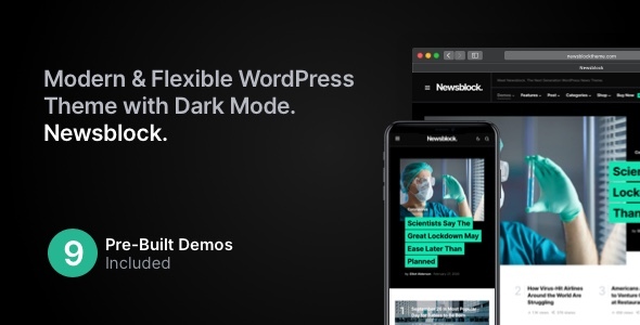 Newsblock – News & Magazine WordPress Theme with Dark Mode 1.0.0
