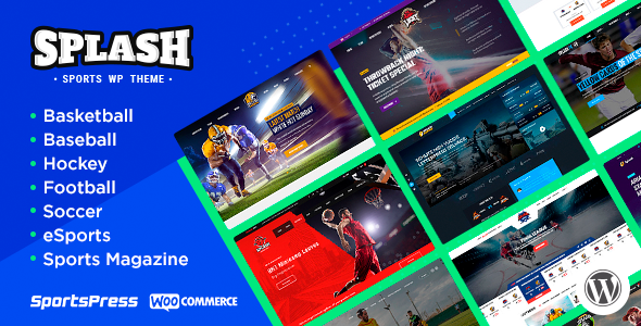Splash 1.0.0 – Sport Club WordPress Theme for Basketball, Football, Hockey