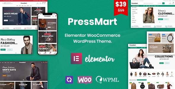 PressMart – Modern Elementor WooCommerce WordPress Theme 1.0.0
