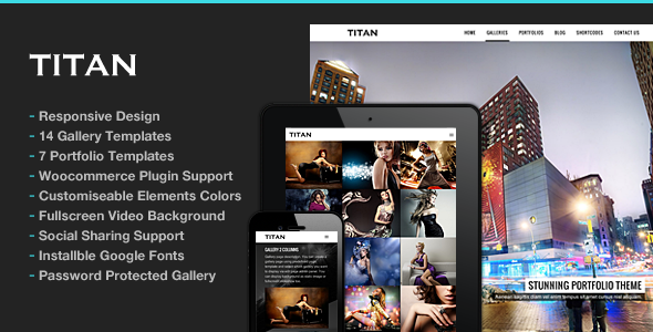 Titan 1.4 – Photography WordPress