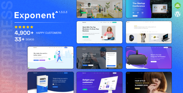 Exponent – Modern Multi-Purpose Business WordPress theme 1.0.0