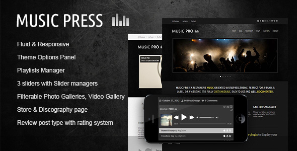 MusicPress – A Timeless Audio Theme 1.0.0