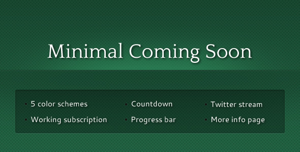 Minimal Coming Soon 1.0.0