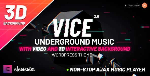 Vice: Underground Music Elementor WordPress Theme 1.0.0