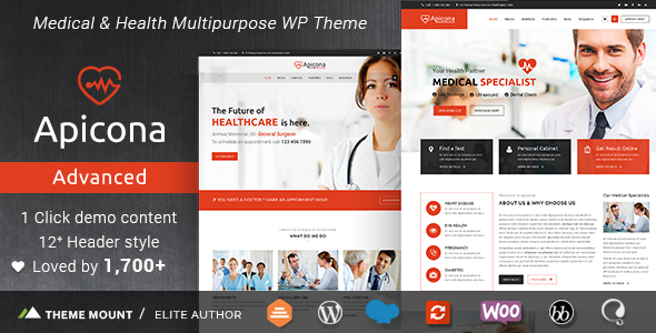 Apicona – Health & Medical WordPress Theme 8.3