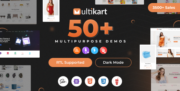 Multikart – eCommerce HTML + Admin + Email + Invoice Template 1.0.0