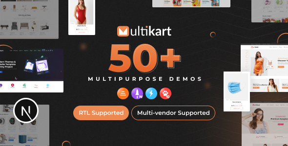 Multikart 1.0.0 – React Next JS Multipurpose Ecommerce, React Hooks , Context API
