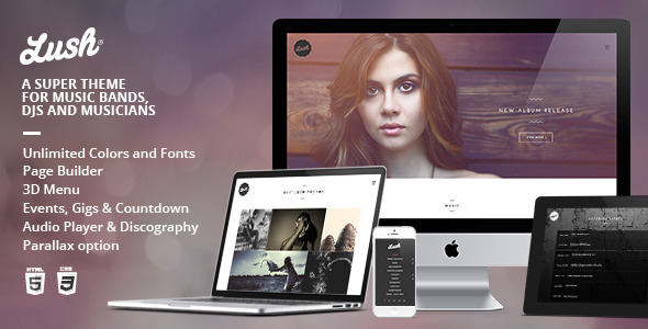 Lush 2.10.1 – Music Band & Musician WordPress Theme