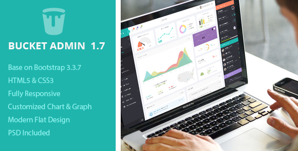 Bucket Admin Bootstrap 3 Responsive Flat Dashboard HTML Template 1.2