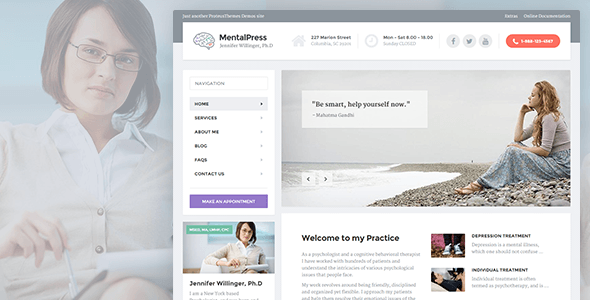 MentalPress 1.0.0 – WordPress Theme for Medical Professionals, Psychologists, and Psychiatrists