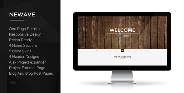 Newave 1.4 – Responsive One Page Parallax HTML Template