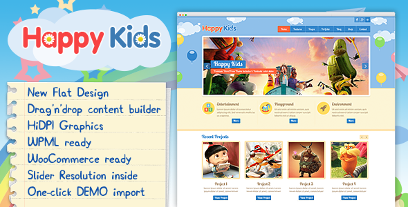 Happy Kids 4.0.0 – Children WordPress Theme