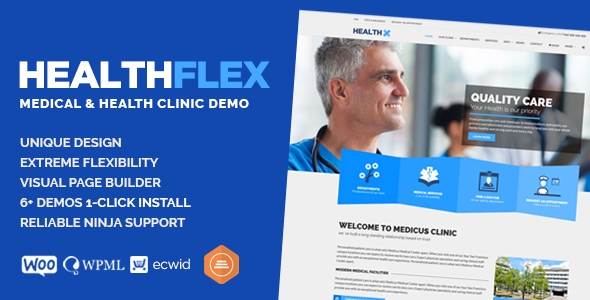 HEALTHFLEX 5.4 – Doctor Medical Clinic & Health WordPress Theme