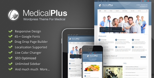 Medical Plus – Doctor / Health WordPress Theme 1.0.0