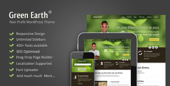 Green Earth 1.0.0 – Environmental WordPress Theme