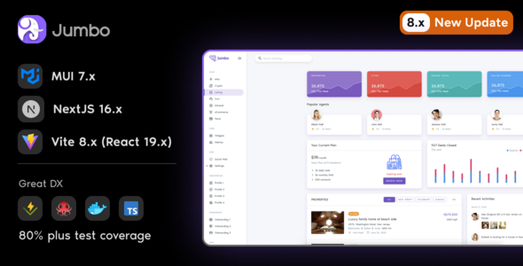 Jumbo 20.9 – React Admin Dashboard Template | Next.js, MUI, Vite | SaaS Admin Panel UI Kit