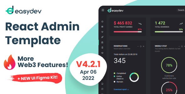 EasyDev 1.0.0 – Web3 React BS5 Admin & Dashboard Template + Figma