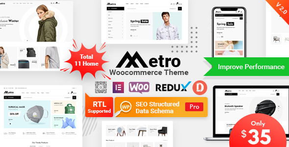Metro 1.0.0 – Minimal WooCommerce WordPress Theme