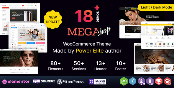 Mega Shop WP – Multipurpose Elementor WooCommerce Theme 1.0.0