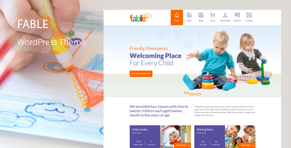 Fable 4.5 – Children Kindergarten WordPress Theme