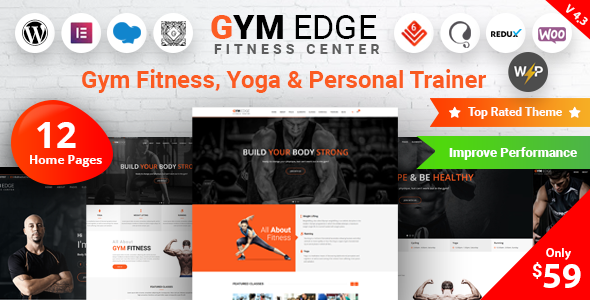 Gym Edge 4.0 – Fitness WordPress Theme