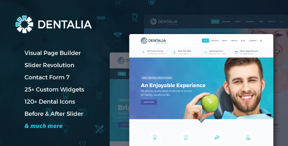 Dentalia 1.0.0 – Dentist & Medical WordPress Theme