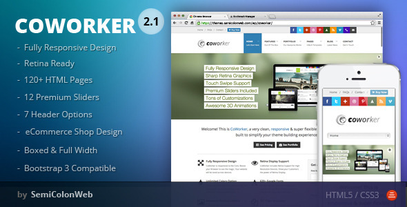 CoWorker – Responsive Multipurpose Template 2.1