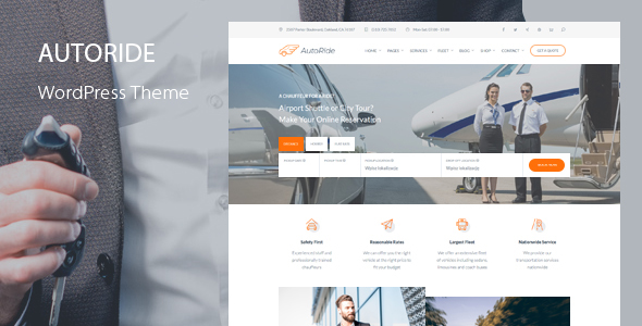 AutoRide 1.0.0 – Chauffeur Limousine Booking WordPress Theme