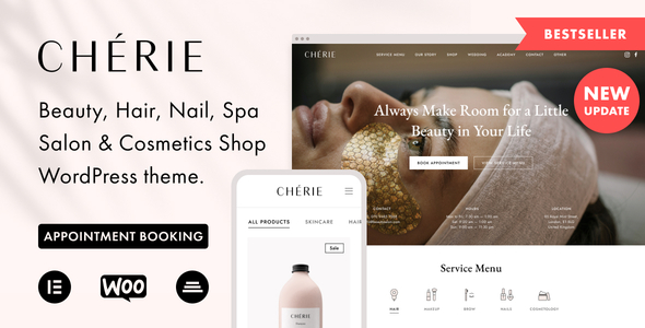 Chérie 1.0.0 – Beauty Salon Spa WordPress