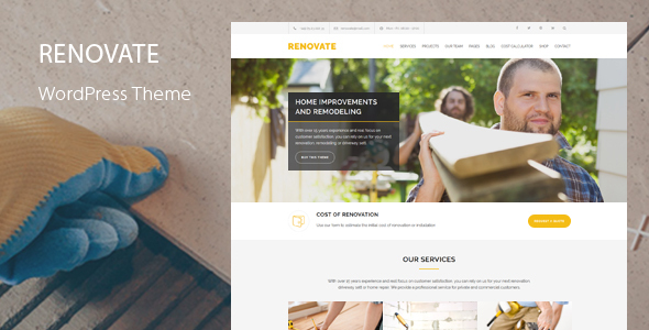 Renovate – Construction WordPress Theme 10.2