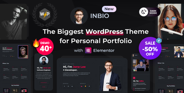 Personal Portfolio WordPress Theme 1.0.0 – Inbio