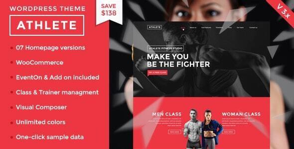 Athlete Fitness 1.0.0 – Gym and Sport WordPress Theme
