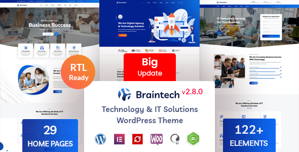 Braintech – Technology & IT Solutions WordPress Theme 1.0.0
